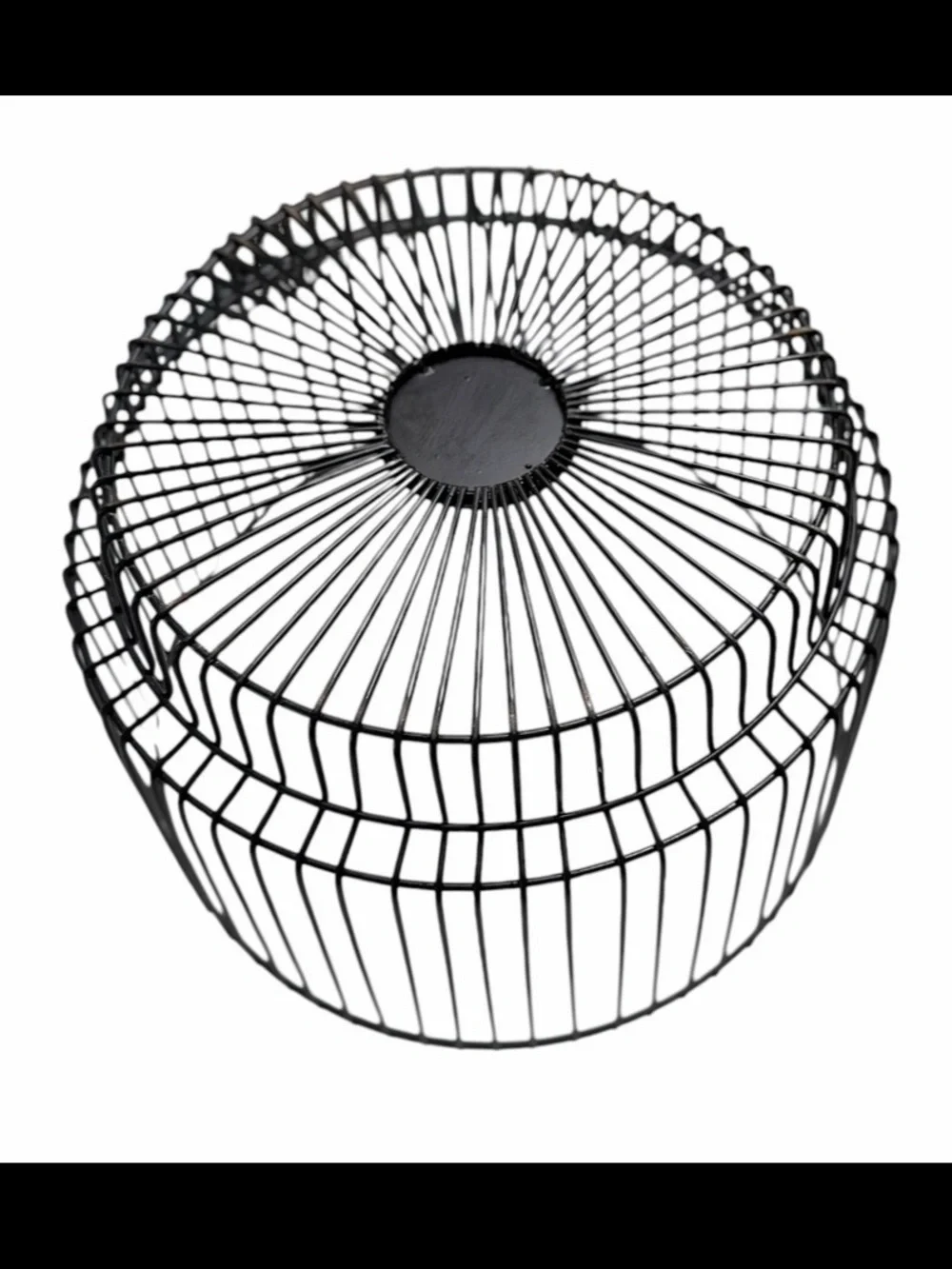 Threshold Metal Round Wire Storage Basket with Black Iron Finish- 18”x11”